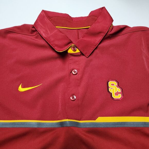 Nike Other - Nike USC Trojans Polo Shirt Men’s Large Dri-Fit Coaches Sideline College SoCal